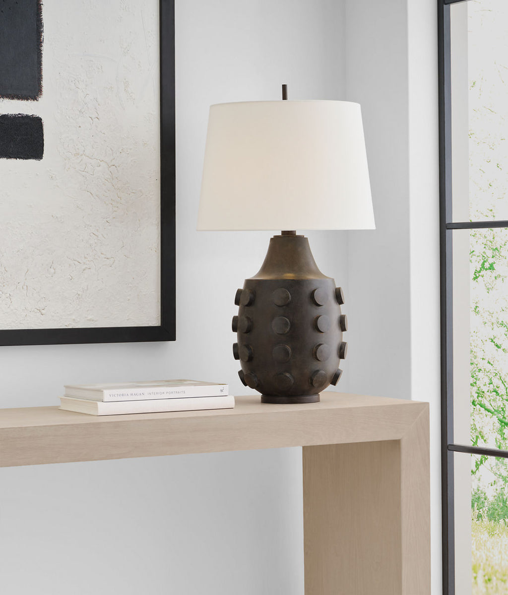 Orly Large Table Lamp | Garden Bronze | Linen Shade