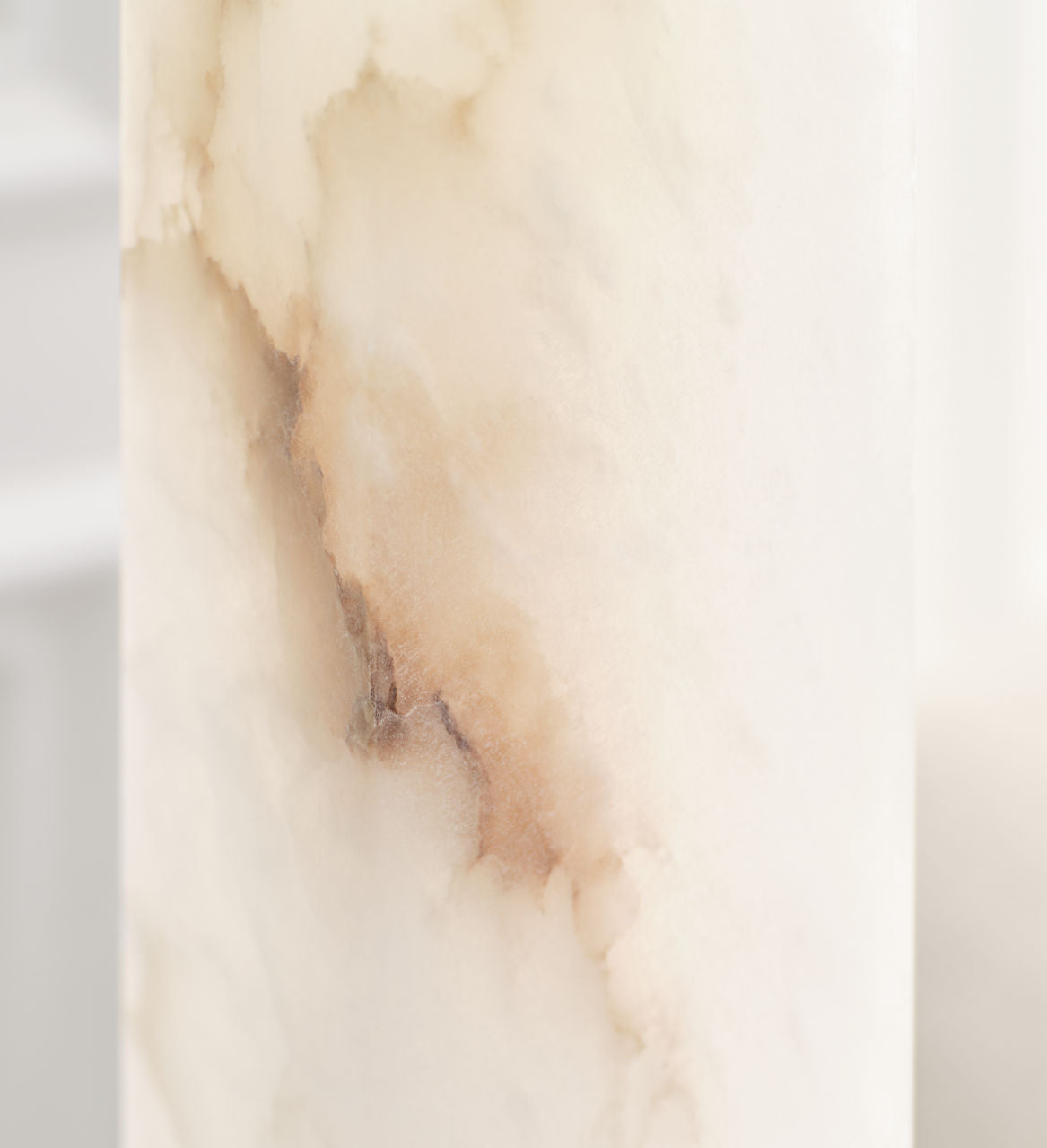 Gironde Large Table Lamp | Alabaster and Hand-Rubbed Antique Brass | Linen Shade