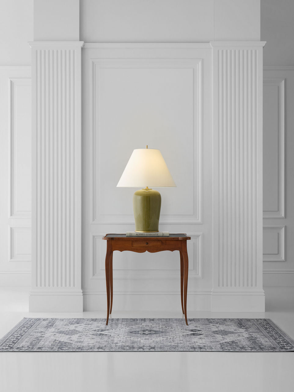 Opera 30" Table Lamp | Light Olive | Linen Shade