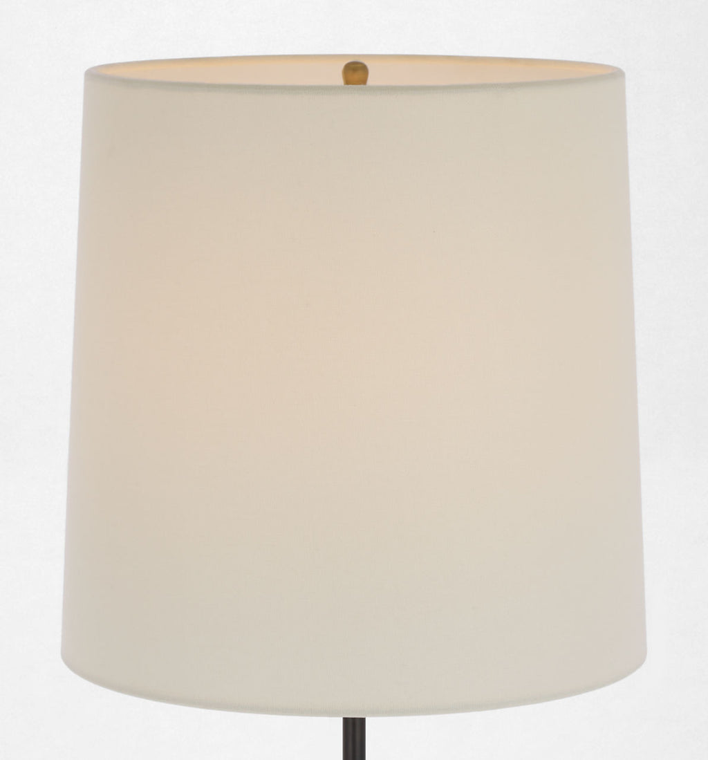 Bryant 52" Adjustable Cordless Floor Lamp | Bronze and Hand-Rubbed Antique Brass | Linen Shade