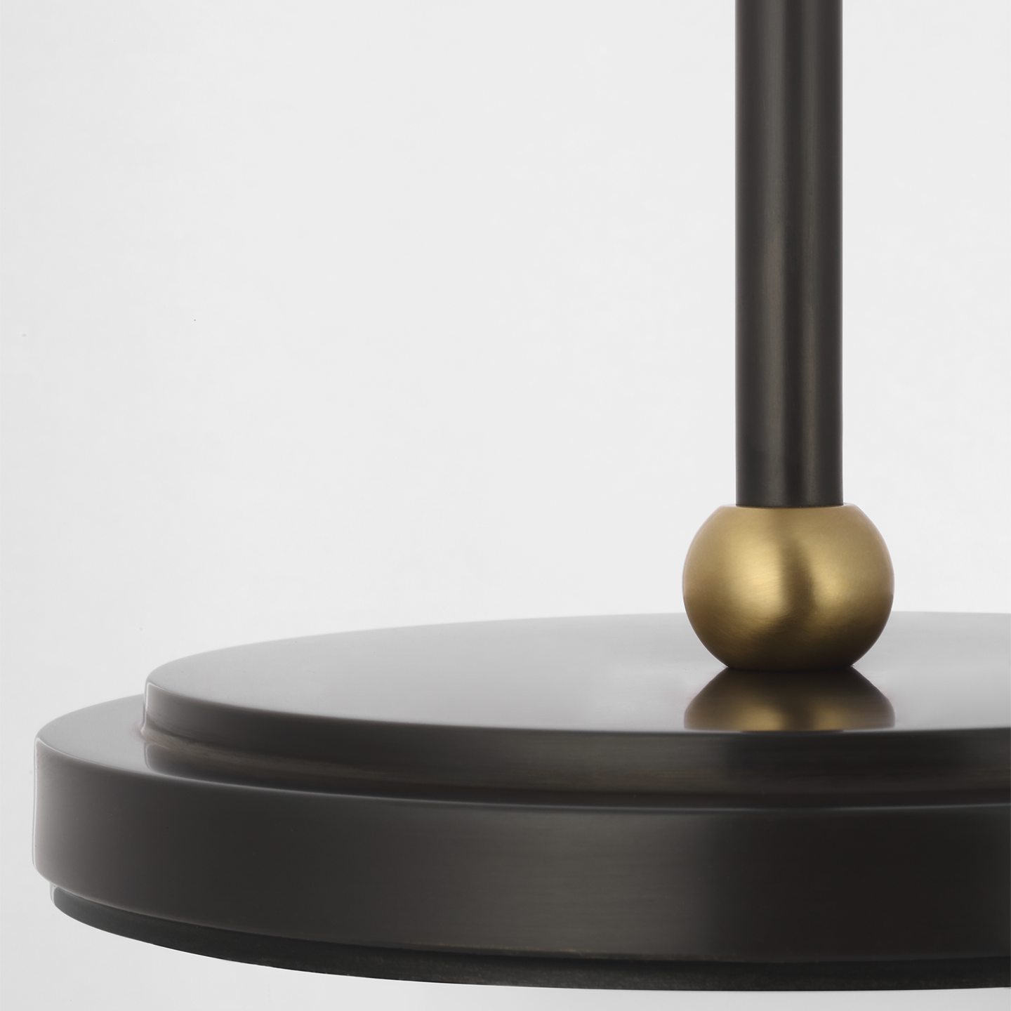 Bryant 52" Adjustable Cordless Floor Lamp | Bronze and Hand-Rubbed Antique Brass | Linen Shade
