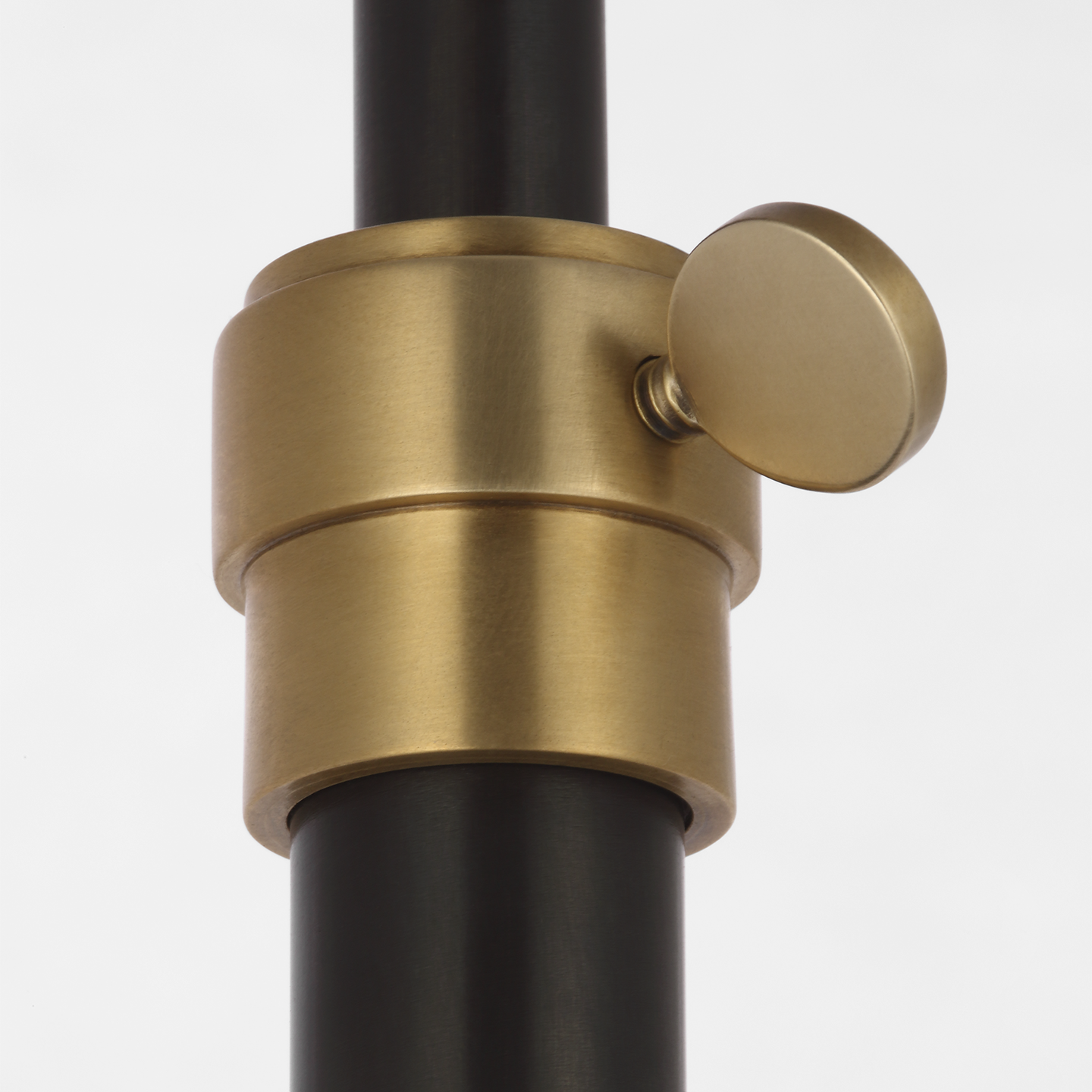 Bryant 52" Adjustable Cordless Floor Lamp | Bronze and Hand-Rubbed Antique Brass | Linen Shade