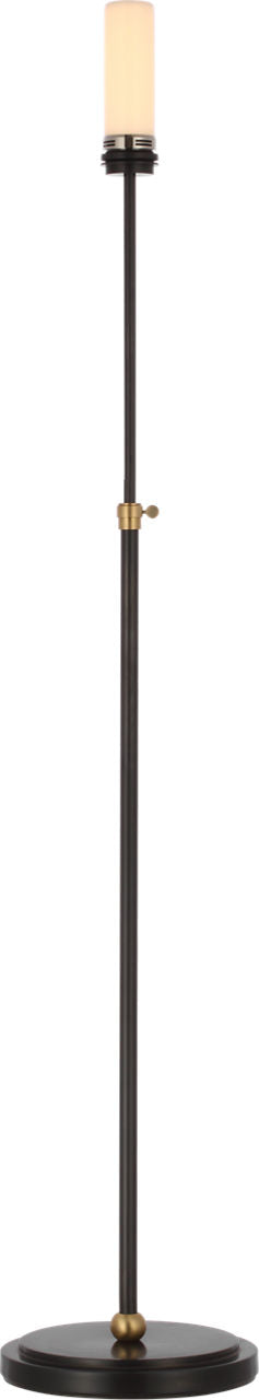 Bryant 52" Adjustable Cordless Floor Lamp | Bronze and Hand-Rubbed Antique Brass | Linen Shade