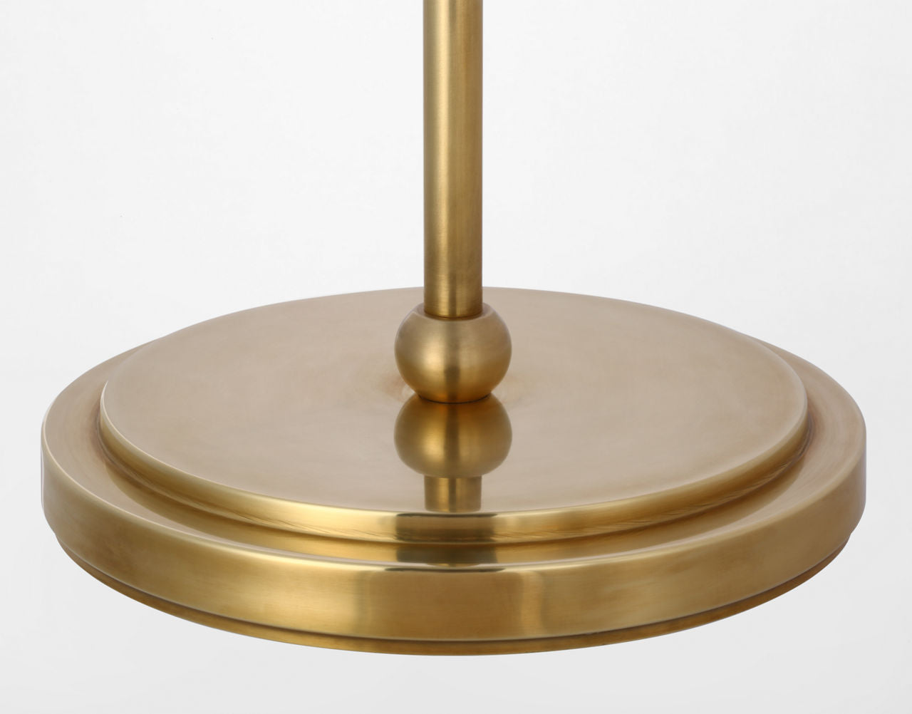 Bryant 52" Adjustable Cordless Floor Lamp | Hand-Rubbed Antique Brass | Linen Shade