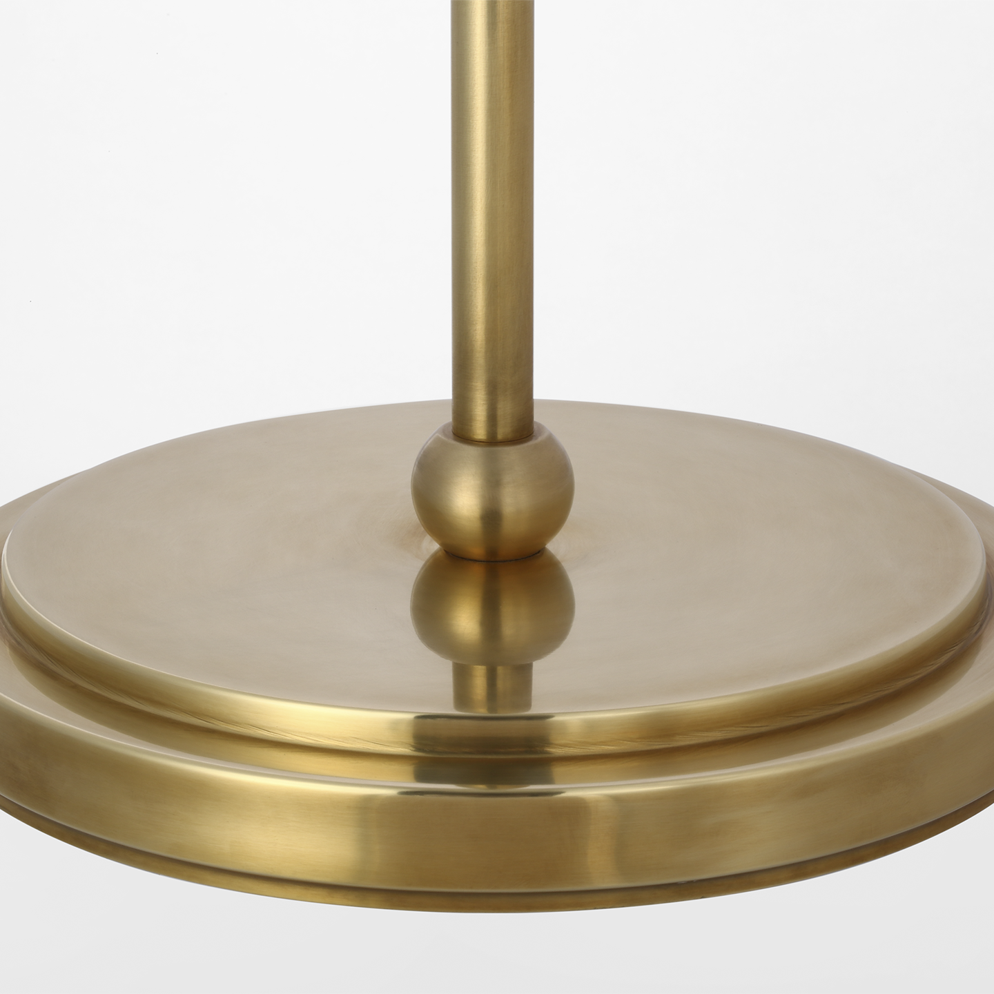 Bryant 52" Adjustable Cordless Floor Lamp | Hand-Rubbed Antique Brass | Linen Shade