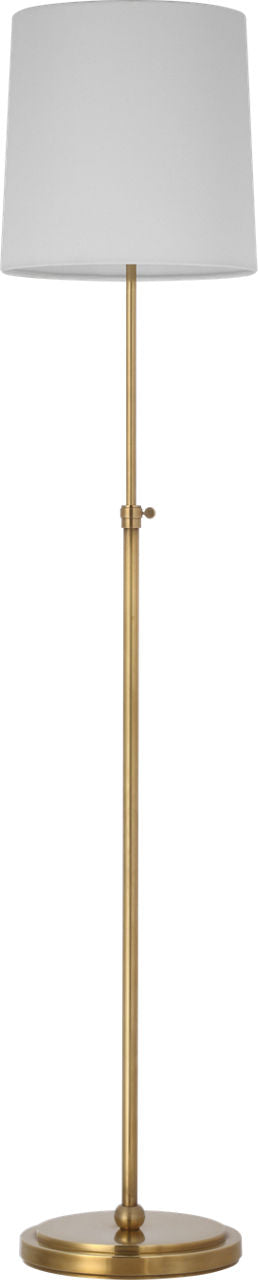 Bryant 52" Adjustable Cordless Floor Lamp | Hand-Rubbed Antique Brass | Linen Shade
