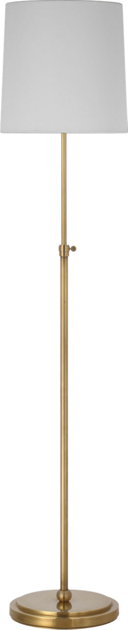 Bryant 52" Adjustable Cordless Floor Lamp | Hand-Rubbed Antique Brass | Linen Shade