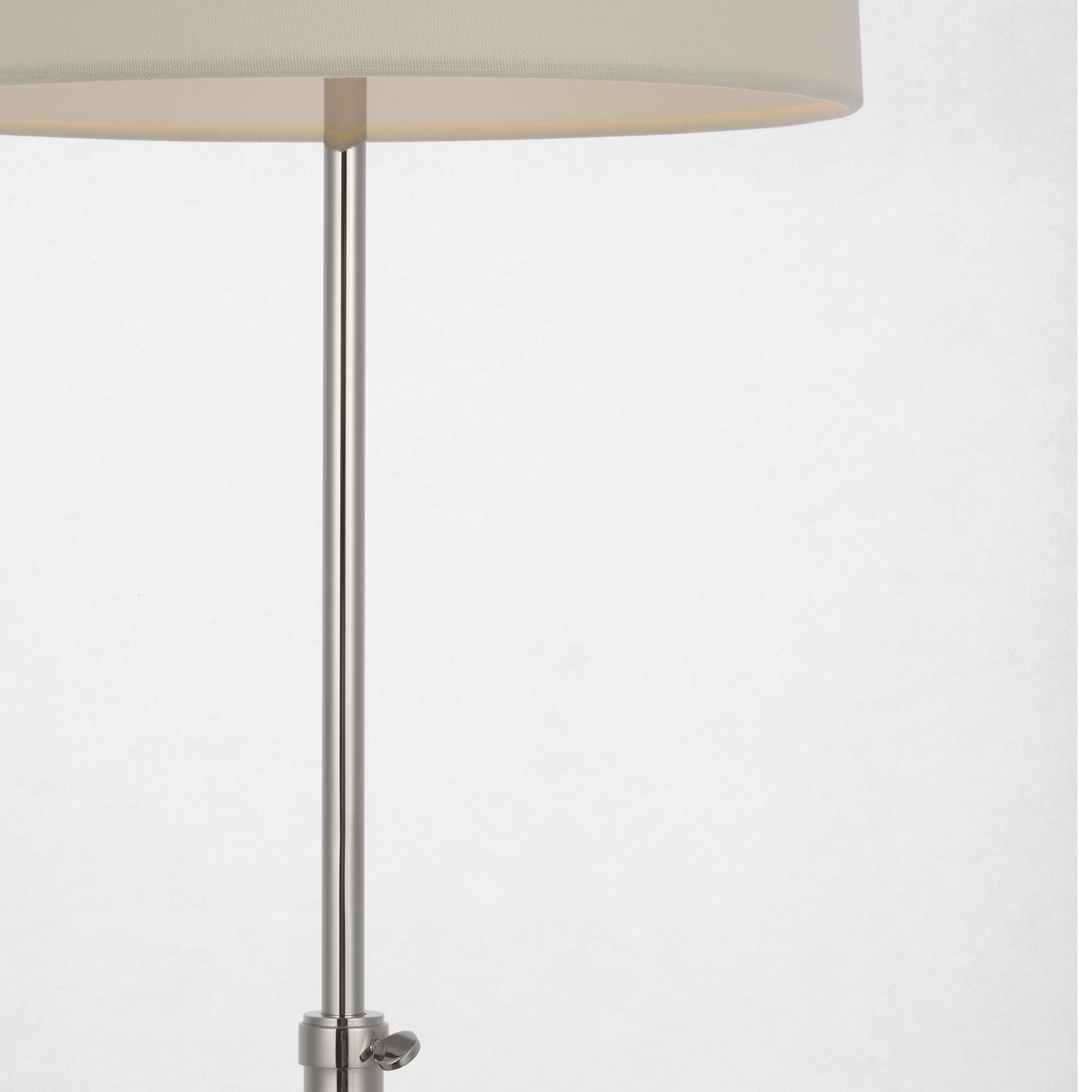 Bryant 52" Adjustable Cordless Floor Lamp | Polished Nickel | Linen Shade