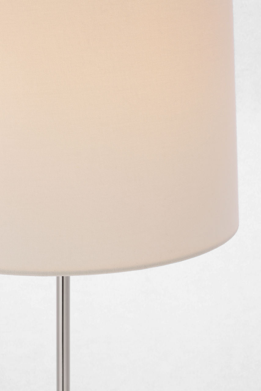 Bryant 52" Adjustable Cordless Floor Lamp | Polished Nickel | Linen Shade