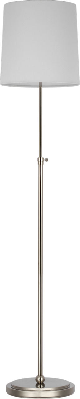 Bryant 52" Adjustable Cordless Floor Lamp | Polished Nickel | Linen Shade