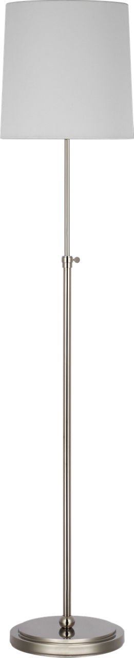 Bryant 52" Adjustable Cordless Floor Lamp | Polished Nickel | Linen Shade