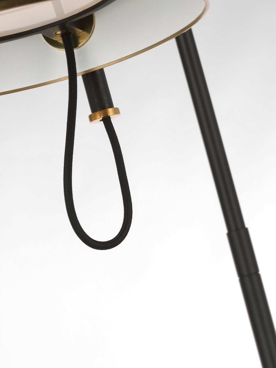 Oso 58" Articulating Reading Floor Lamp | Modern Iron and Hand-Rubbed Antique Brass | Modern Iron Shade