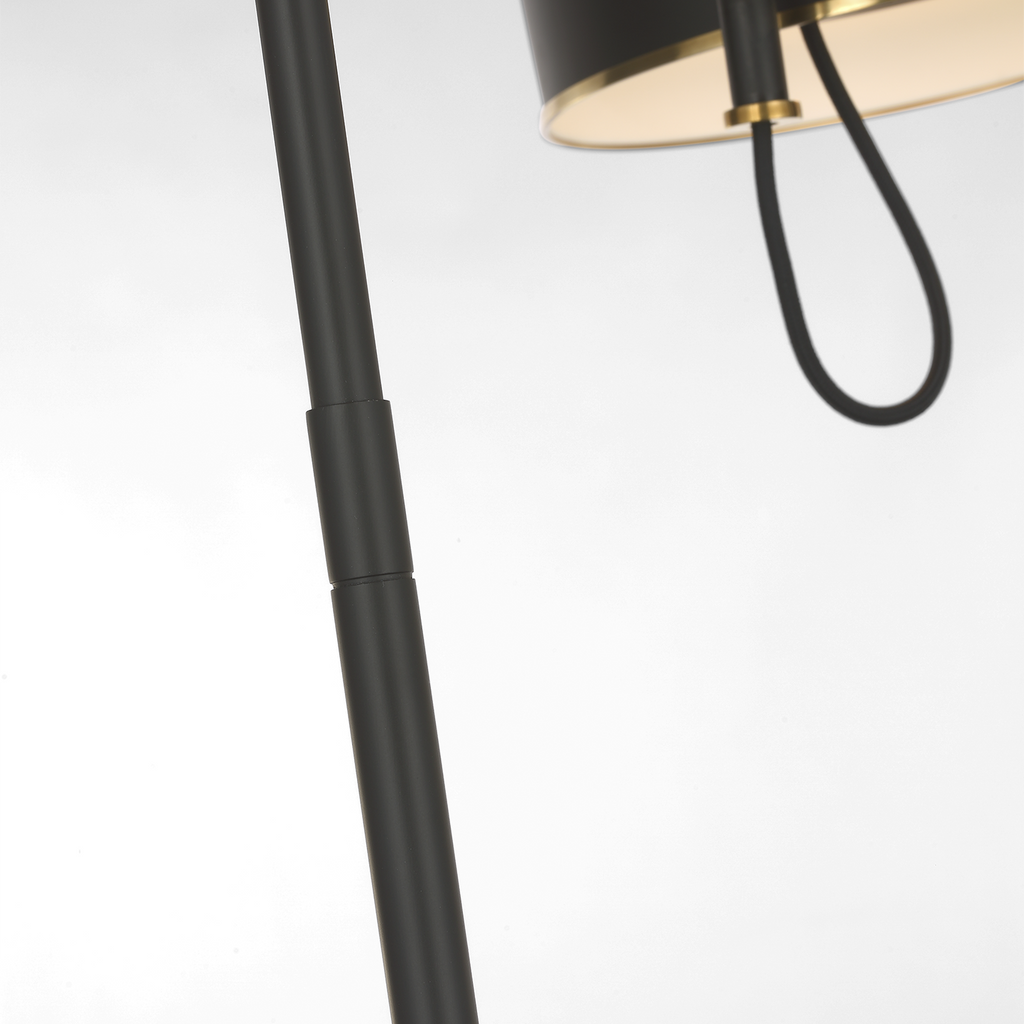 Oso 58" Articulating Reading Floor Lamp | Modern Iron and Hand-Rubbed Antique Brass | Modern Iron Shade