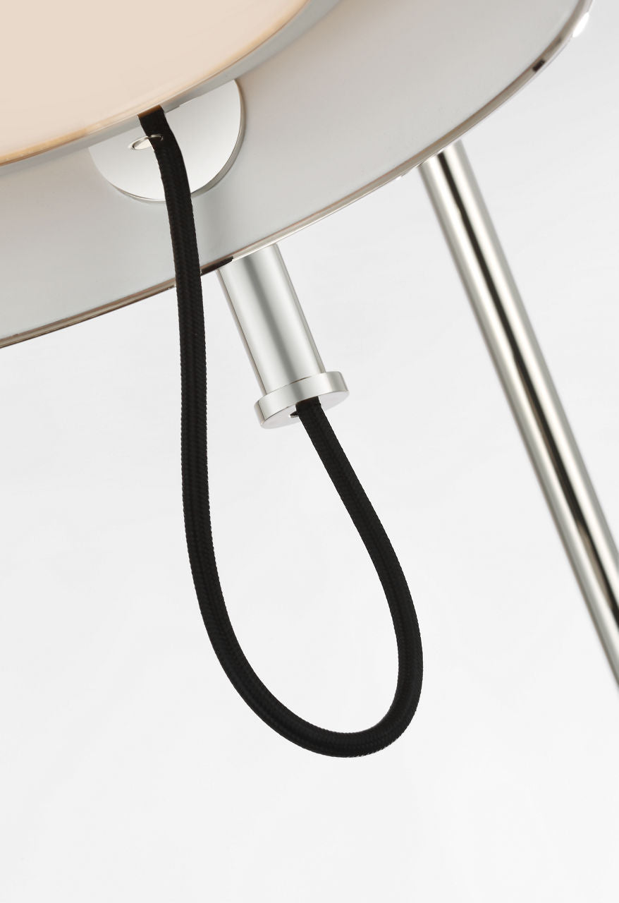 Oso 58" Articulating Reading Floor Lamp | Polished Nickel | Matte Black Shade