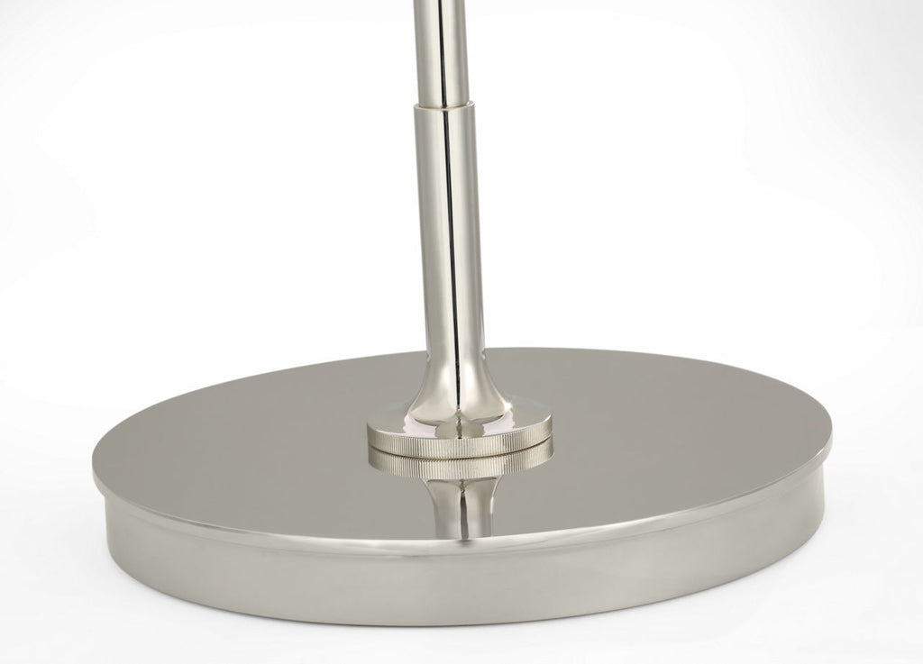 Oso 58" Articulating Reading Floor Lamp | Polished Nickel | Matte Black Shade