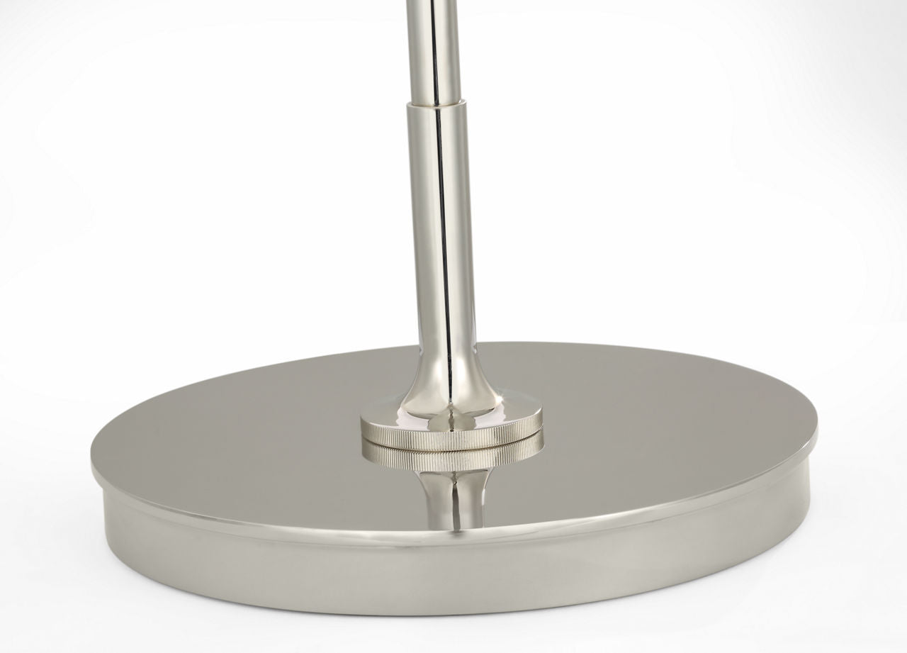 Oso 58" Articulating Reading Floor Lamp | Polished Nickel | Matte Black Shade