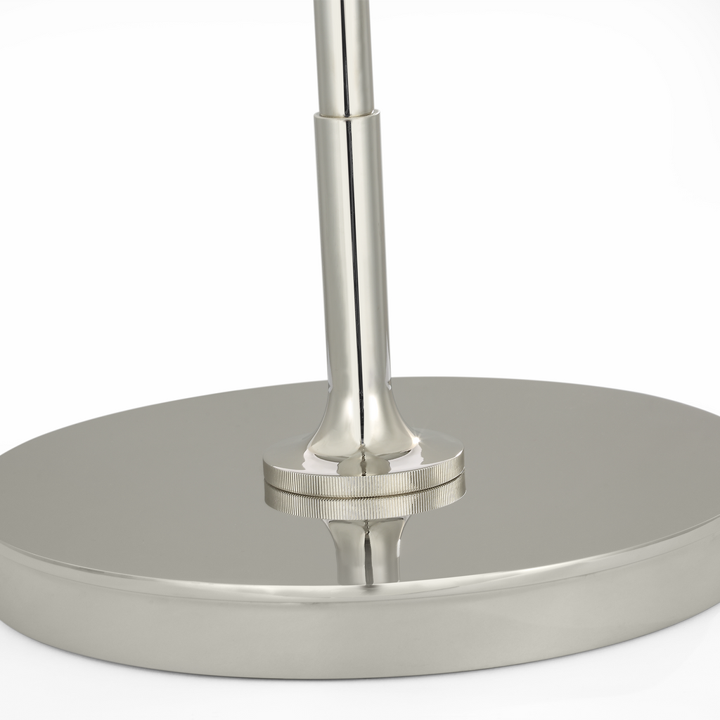 Oso 58" Articulating Reading Floor Lamp | Polished Nickel | Matte Black Shade