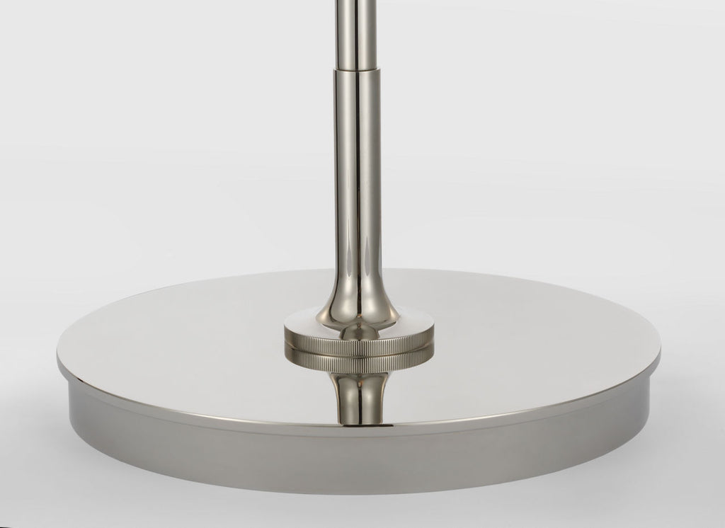 Oso 58" Articulating Reading Floor Lamp | Polished Nickel | Matte White Shade
