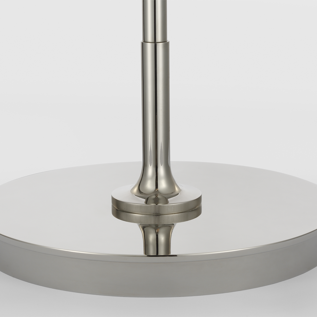 Oso 58" Articulating Reading Floor Lamp | Polished Nickel | Matte White Shade