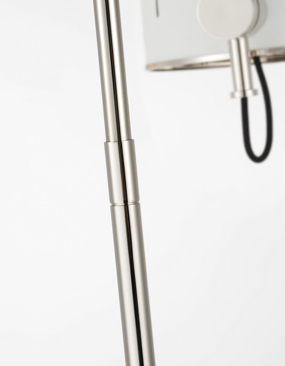 Oso 58" Articulating Reading Floor Lamp | Polished Nickel | Matte White Shade