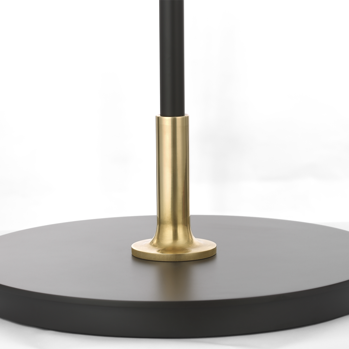 Oso 75" Arc Reading Floor Lamp | Modern Iron and Hand-Rubbed Antique Brass | Modern Iron Shade