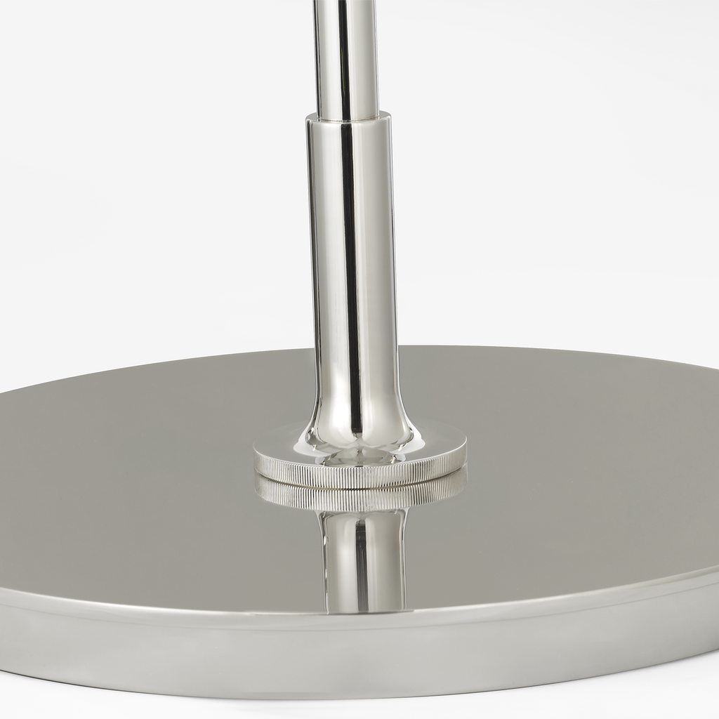 Oso 75" Arc Reading Floor Lamp | Polished Nickel | Matte Black Shade
