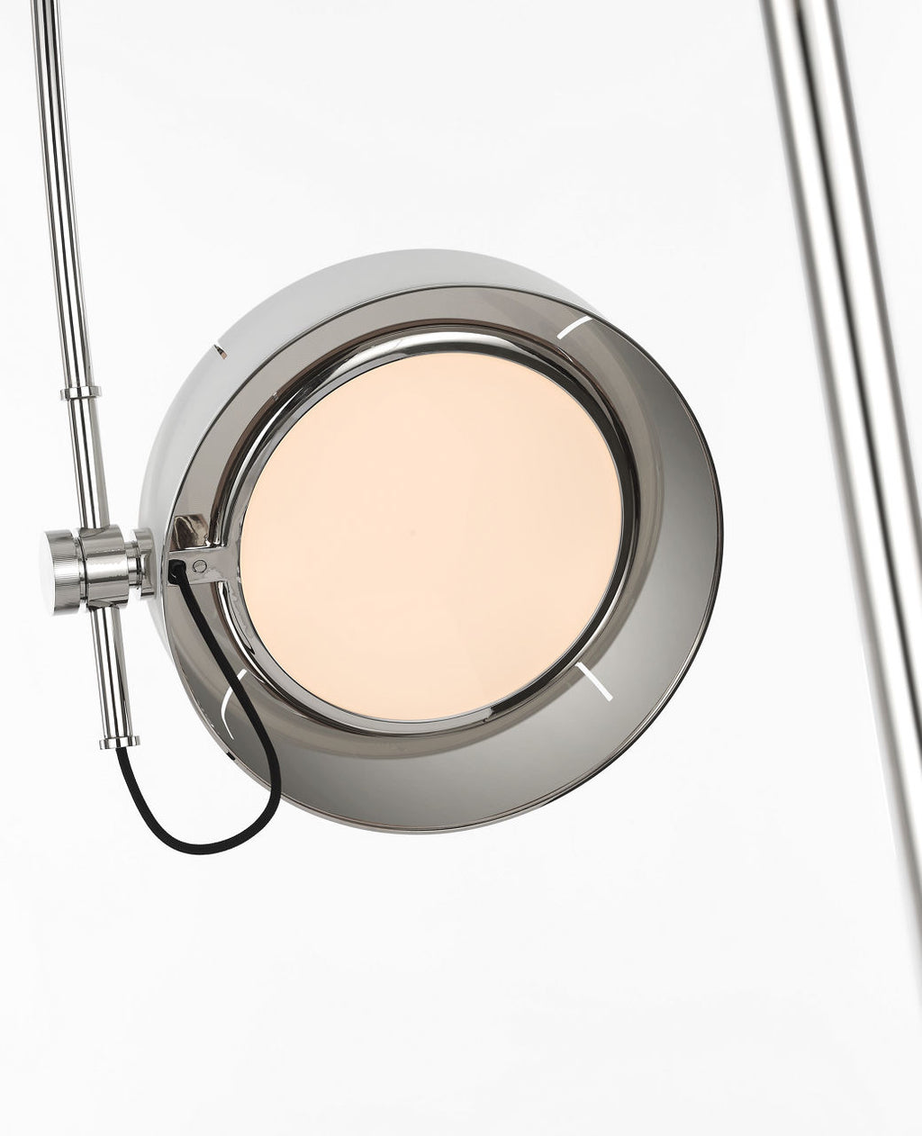 Oso 75" Arc Reading Floor Lamp | Polished Nickel | Matte White Shade