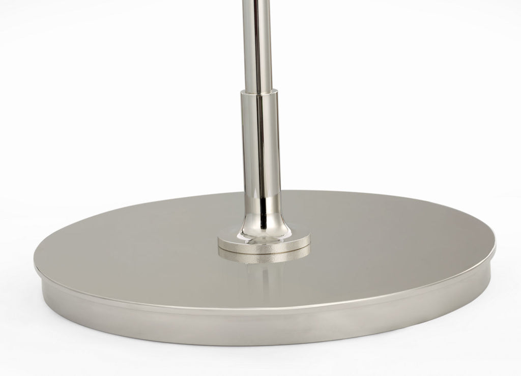 Oso 75" Arc Reading Floor Lamp | Polished Nickel | Matte White Shade