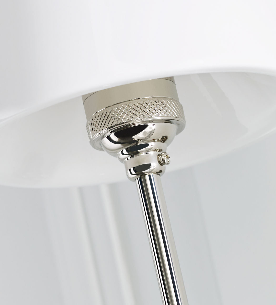 Bryant Sconce | Polished Nickel | White Glass