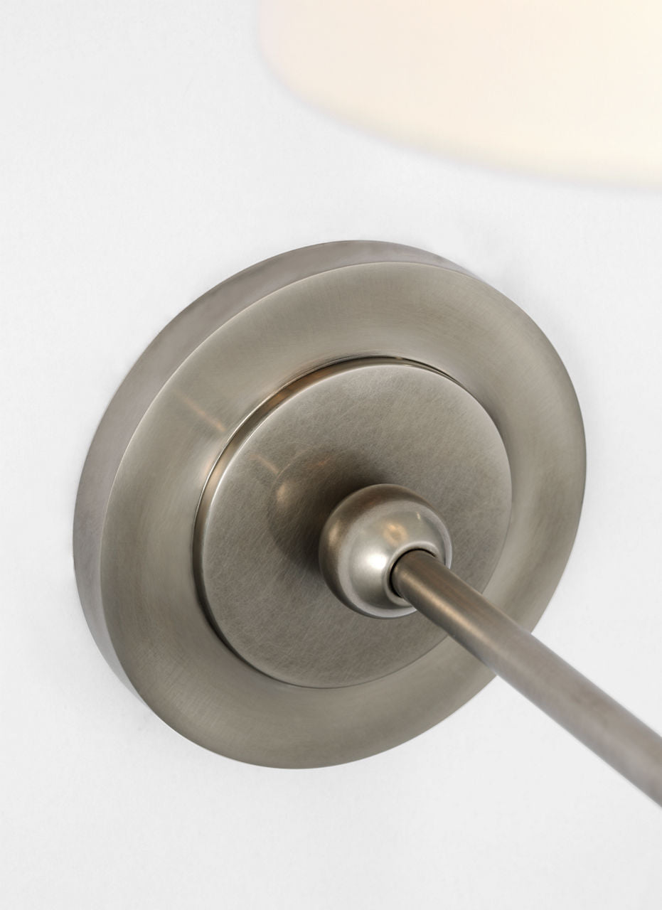 Bryant 15" Cordless Sconce | Antique Nickel | Linen Shade