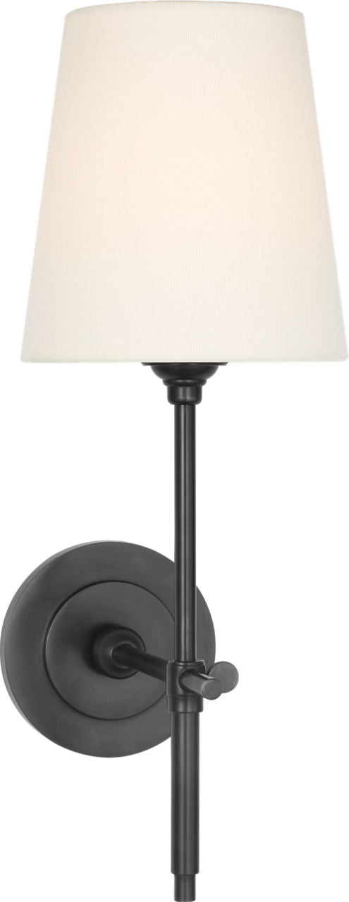 Bryant 15" Cordless Sconce | Bronze | Linen Shade
