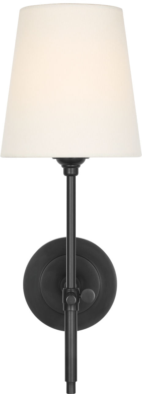 Bryant 15" Cordless Sconce | Bronze | Linen Shade