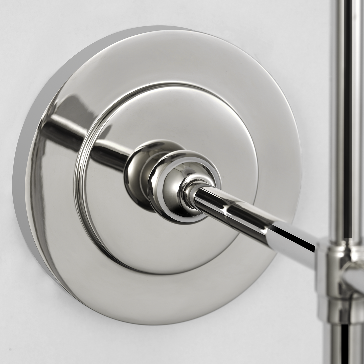 Bryant 15" Cordless Bath Sconce | Polished Nickel | White Glass