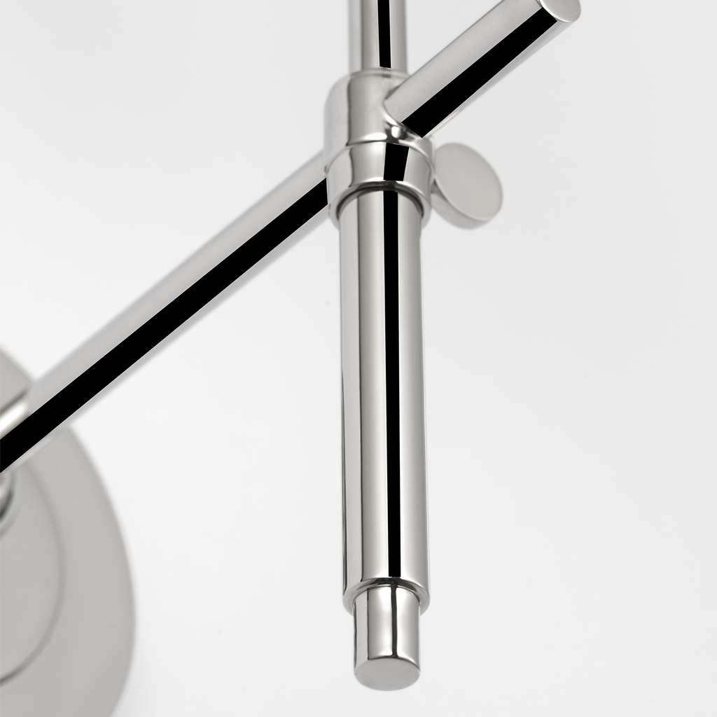 Bryant 15" Cordless Bath Sconce | Polished Nickel | White Glass