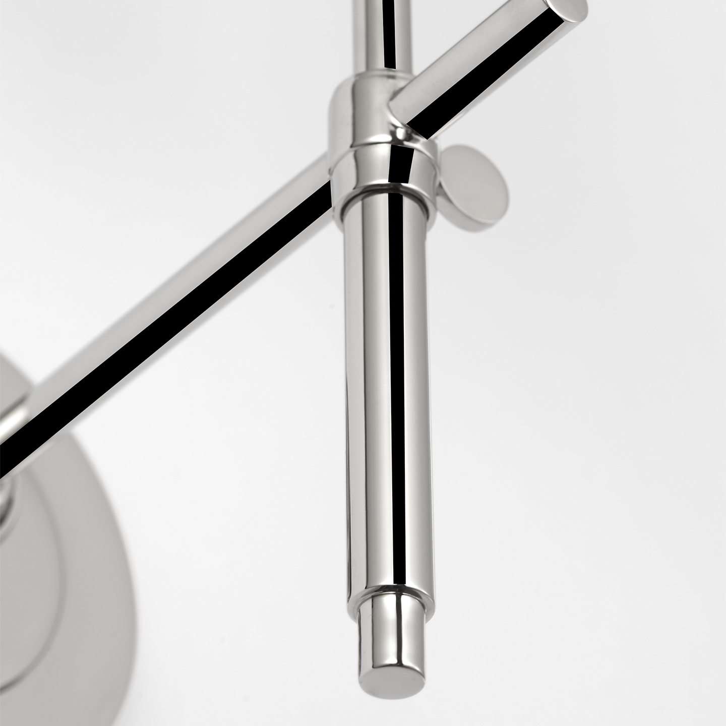 Bryant 15" Cordless Bath Sconce | Polished Nickel | White Glass