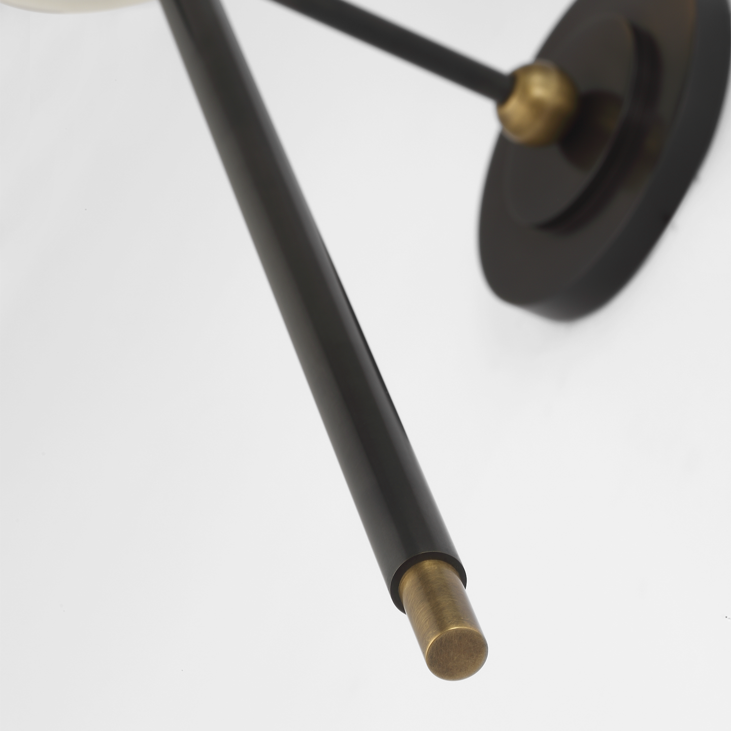 Bryant 27" Cordless Tail Sconce | Bronze and Hand-Rubbed Antique Brass | Linen Shade
