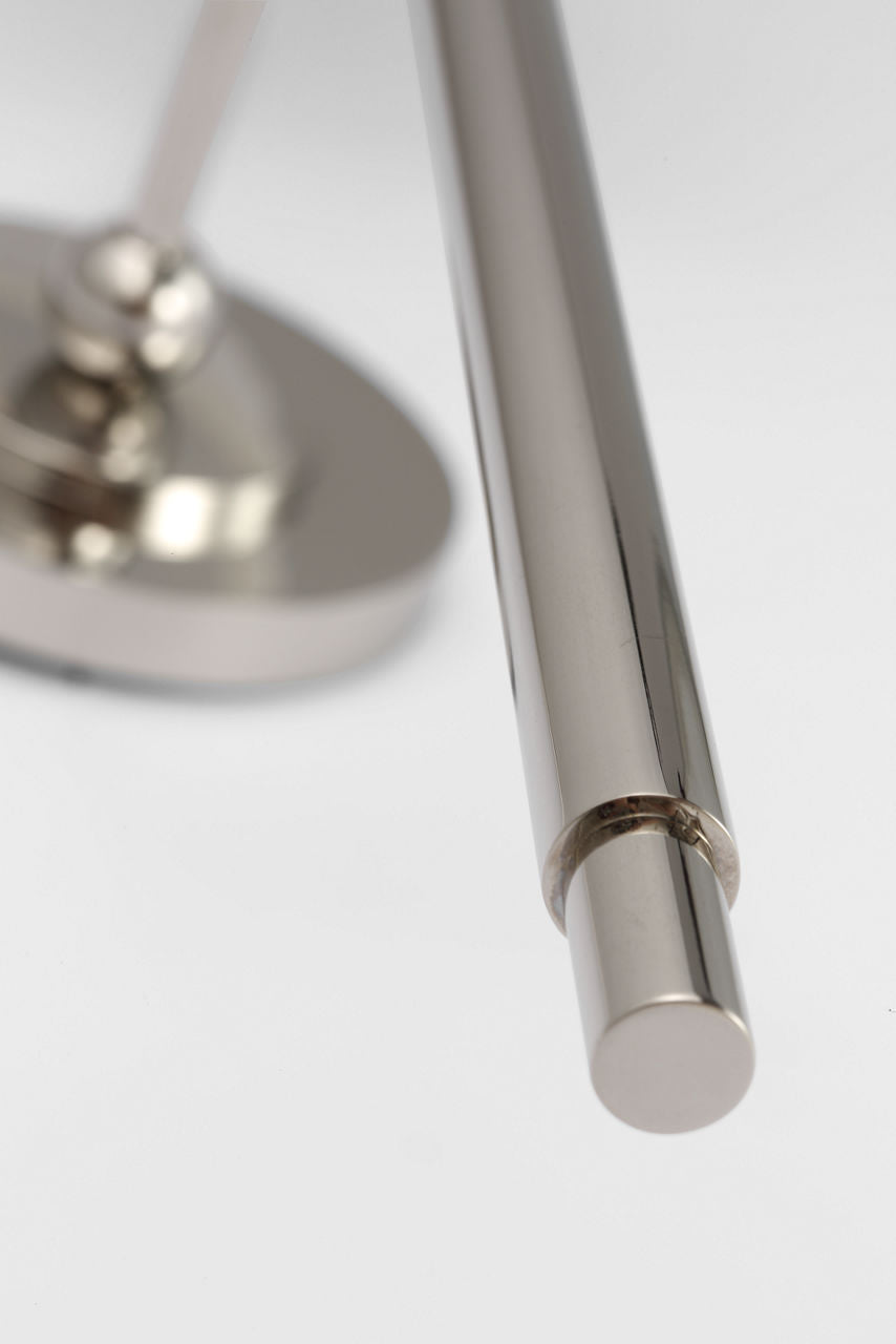 Bryant 27" Cordless Tail Sconce | Polished Nickel | Linen Shade