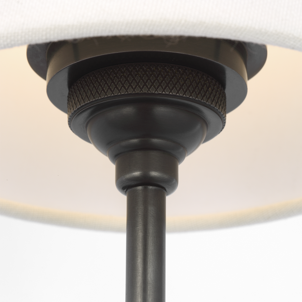 Vendome 16" Cordless Single Sconce | Bronze | Linen Shade