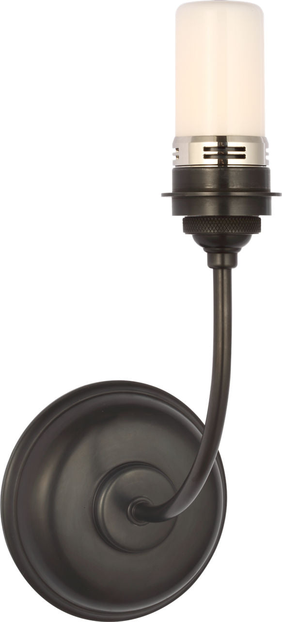 Vendome 16" Cordless Single Sconce | Bronze | Linen Shade