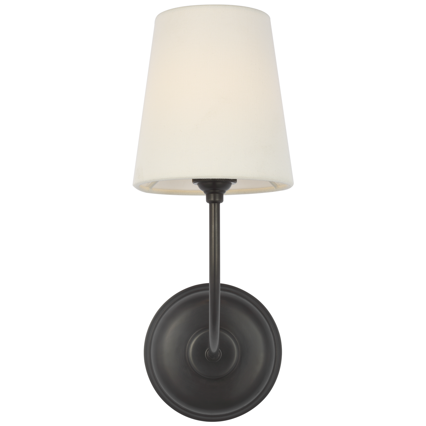 Vendome 16" Cordless Single Sconce | Bronze | Linen Shade