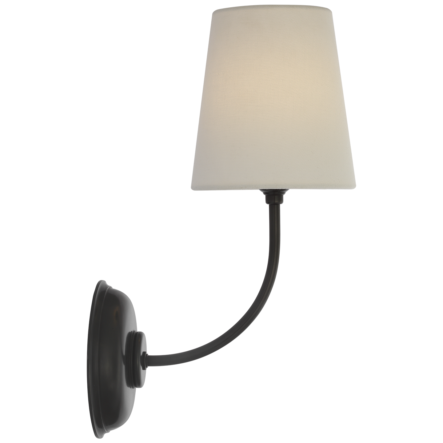 Vendome 16" Cordless Single Sconce | Bronze | Linen Shade