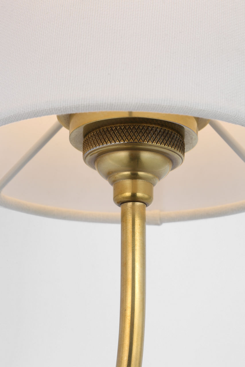 Vendome 16" Cordless Single Sconce | Hand-Rubbed Antique Brass | Linen Shade