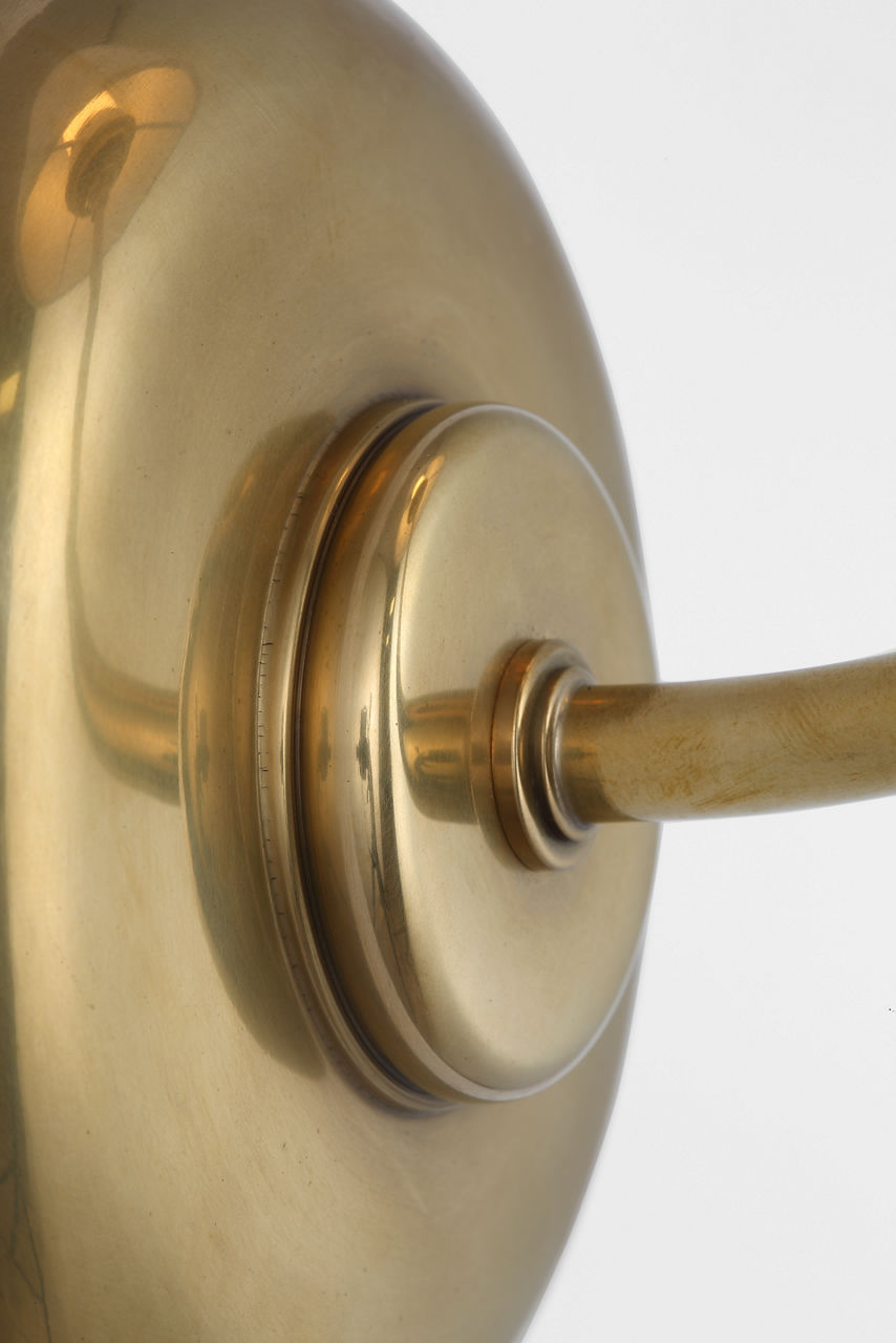 Vendome 16" Cordless Single Sconce | Hand-Rubbed Antique Brass | Linen Shade