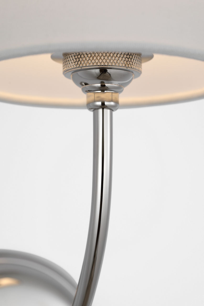 Vendome 16" Cordless Single Sconce | Polished Nickel | Linen Shade