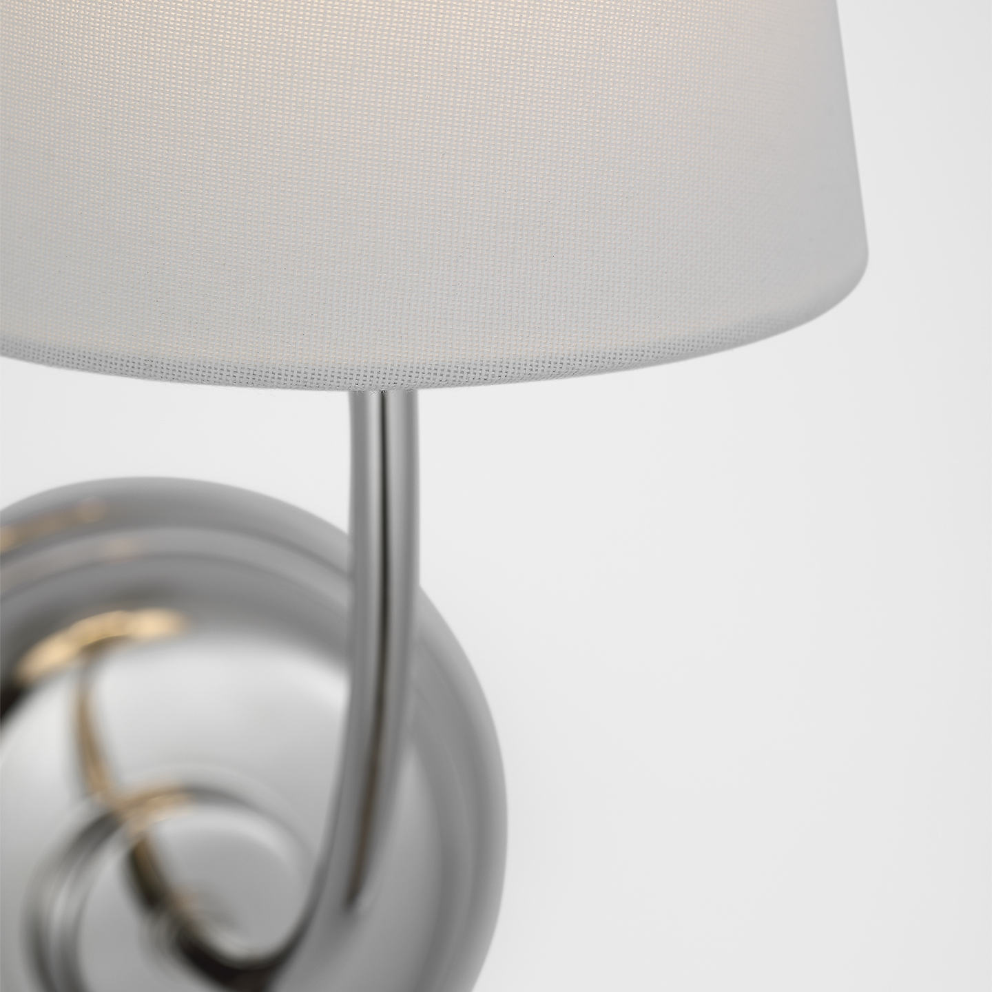 Vendome 16" Cordless Single Sconce | Polished Nickel | Linen Shade