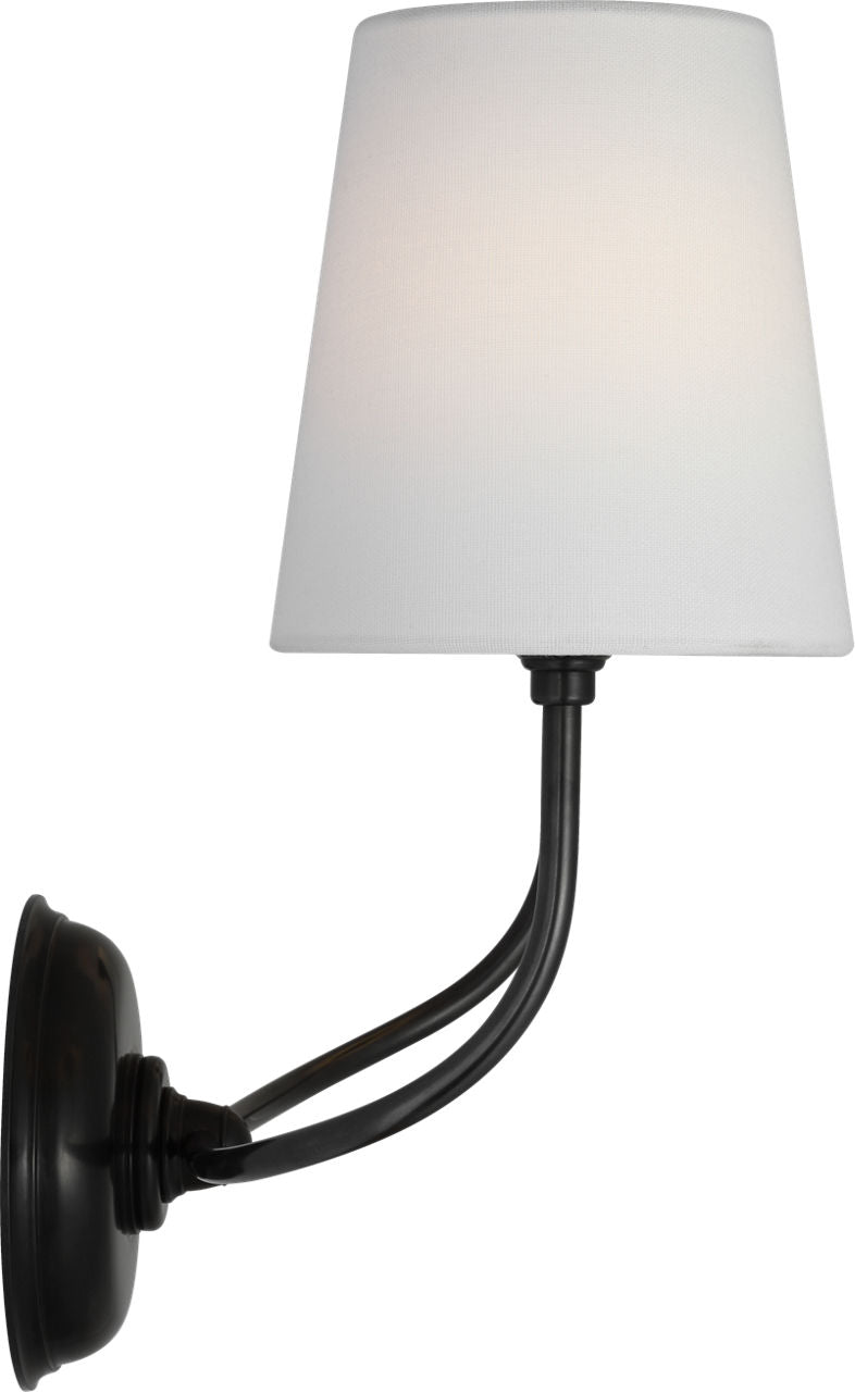 Vendome 16" Cordless Double Sconce | Bronze | Linen Shades