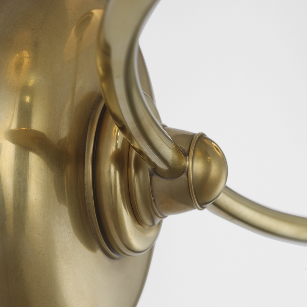 Vendome 16" Cordless Double Sconce | Hand-Rubbed Antique Brass | Linen Shades