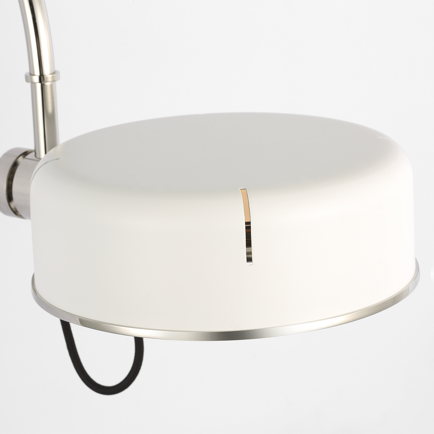 Oso 13" Articulating Arc Wall Light | Polished Nickel | Matte White Shade