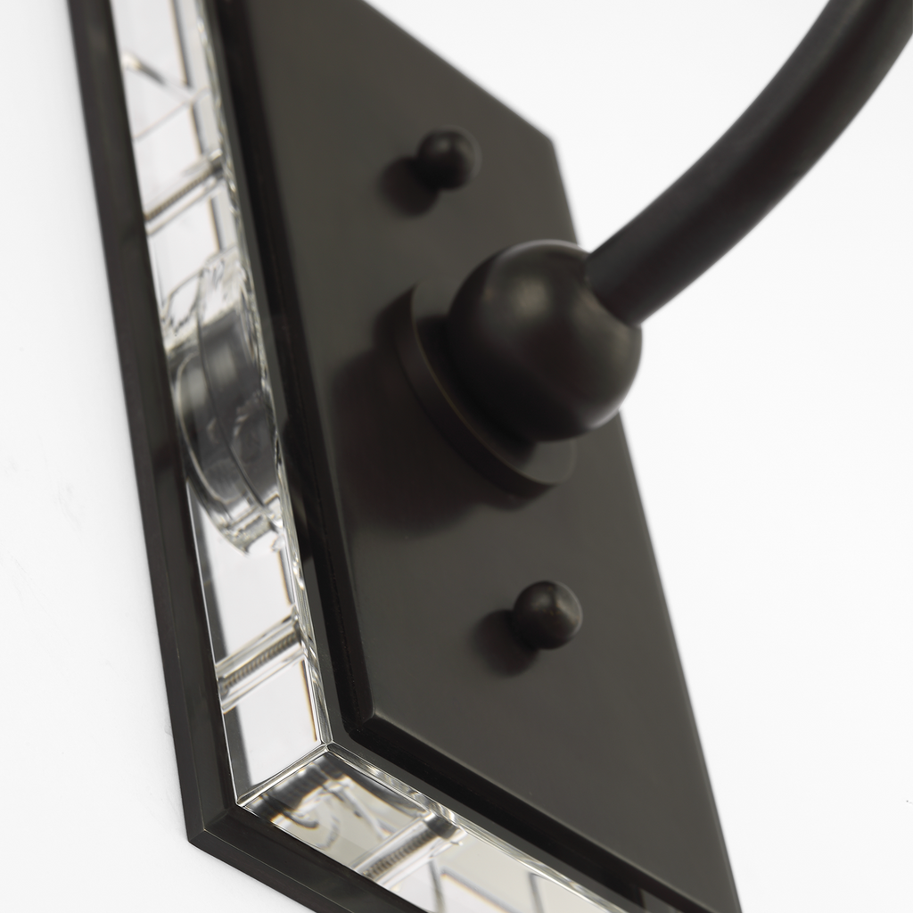 Hulton 17" Cordless Single Sconce | Bronze | Linen Shade
