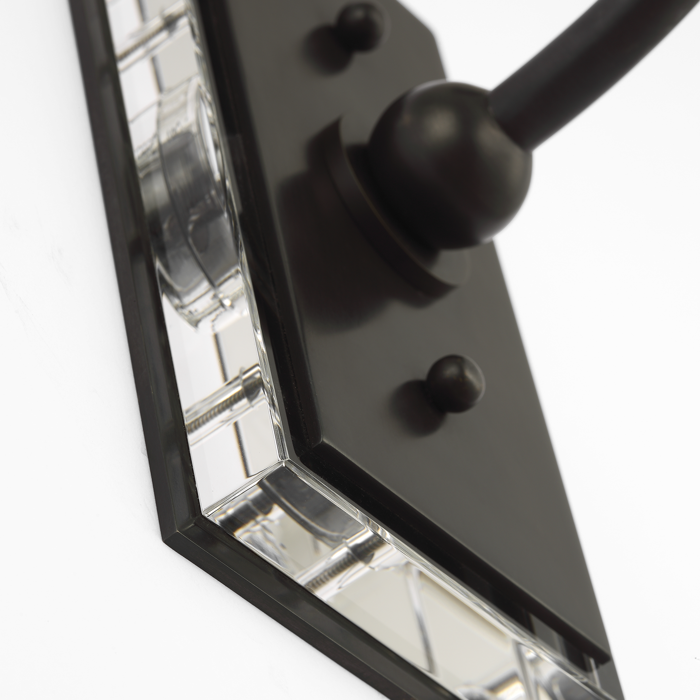 Hulton 17" Cordless Single Sconce | Bronze | White Glass Shade